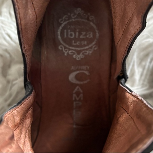 Jeffrey Campbell Oriley Cut Out Black Leather Pull Tabs Ankle Booties Size 6 - Picture 10 of 12